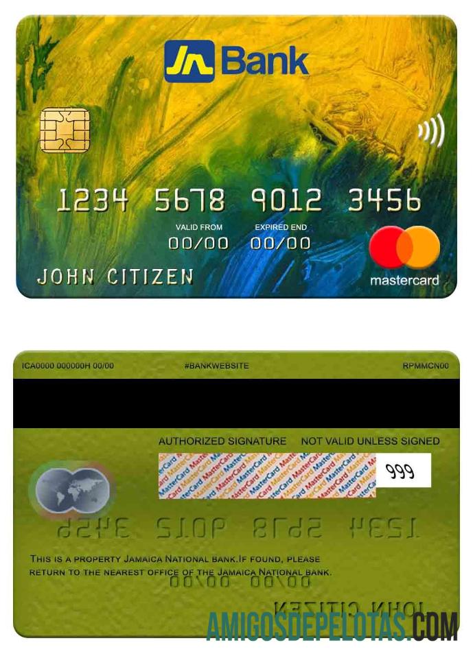 Jamaica National Bank Mastercard real example